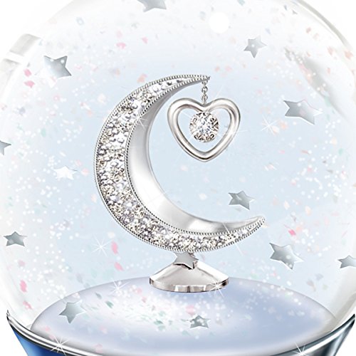 The Bradford Exchange My Daughter, I Love You to The Moon and Back Snowglobe with Moon and Heart Charm