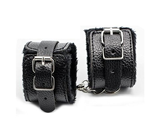 Jiuhexu Wrist Adjustable PU Leather Litchi Pattern Ankle Handcuffs - Thumbnail 6
