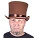 HMS Men's Bell Topper Hat 8 Inch, Brown, One Size