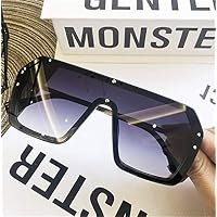 GONGFF Sunglasses Oversized Framed Body Sunglasses Frameless Men and Women Letter Printing Lens