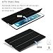 IVSO New iPad 2017 iPad 9.7 inch Case - Ultra Slim Smart Case with Semi-transparent PC Frosted Rubber Back Cover Auto Sleep/Wake Function for Apple iPad 9.7 inch 2017 Tablet(Black)