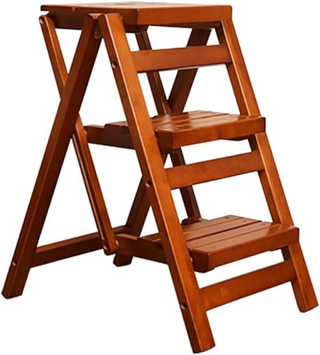 LXF Escaleras plegables Escalera Plegable De Madera De 3 Niveles for