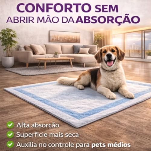 Tapete Higiênico Pet Prime Rug 80x60 Branco - 30 Unid - Camada Extra Seca e Atrativo Canino - Super Qualy
