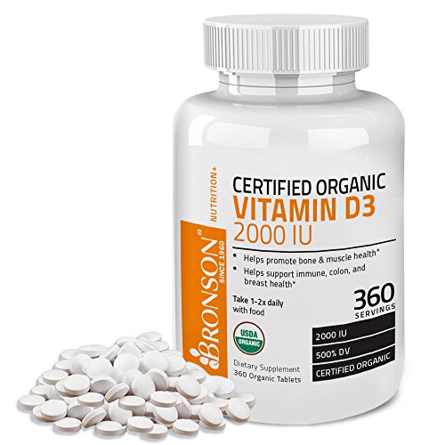 ★FREE SHIPPING★Bronson Vitamin D3 2000 IU Certified Organic Vitamin D