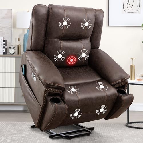 Photo 1 of ****MISSING BACK OF CHAIR****
Phoenix Home Dual Motor Power Lift Chair for Elderly, Lift Chairs with Massage and Heat, Faux Leather Electric Chairs for Adults, Recliner Chair with USB, 2 Concealed Cup Holders, Smoke Gray