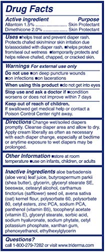 TriDerma Stubborn Diaper Rash Healing Cream, Treats Severe Irritation Associated With Diaper Rash, Zinc Oxide Free, 4 oz., 1 Tube