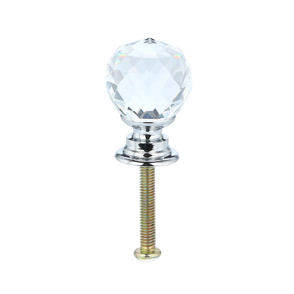 Sencillo Vida Pomos Tiradores de Cristal 20mm para Puertas de Cajones