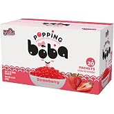 YULU FOODS Popping Boba Pearls &ndash; Bursting Strawberry Balls, 20pk | No artificial colors; ready-to-eat popping boba; great texture; kids love them; great for parties; for drinks &amp; desserts
