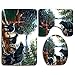 Custom Bathroom Decor Black Bear Family Outing Soft Comfort mat Anti-Skid Absorbent Toilet Seat Cover Bath Mat Lid Cover 3pcs/Set Rugs