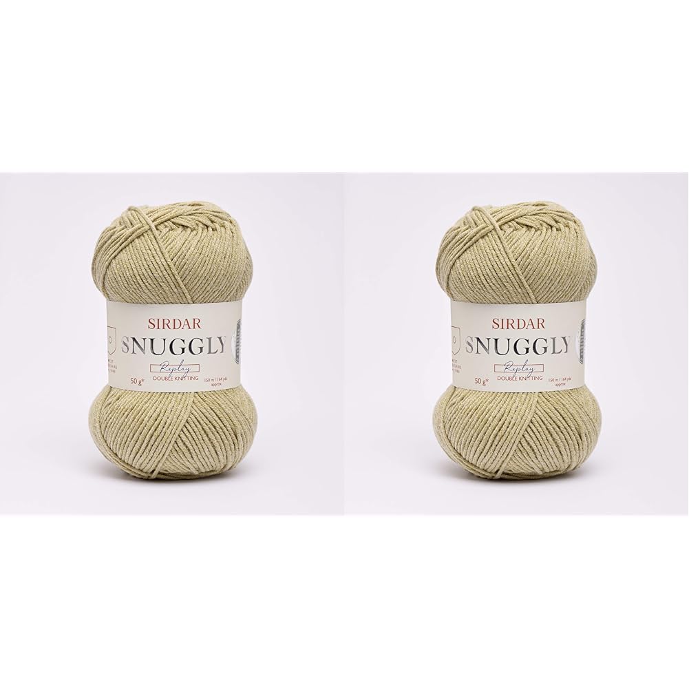 Sirdar Snuggly Replay DK Double Knitting, Leapfrog Green (112), 50g (Pack of 2)