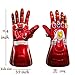 Haho Iron Man Infinity Gauntlet Iron Man Glove Infinity Stone LED Light Up Endgame Halloween Props Toy (Kids), Red