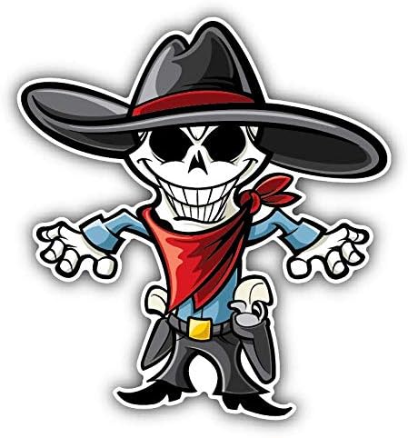 Amazon Jjh Inc マグネット スケルトン カウボーイ 面白い 漫画 柔軟 ビニール マグネット 防水 車 マグネット バンパー ステッカー 5インチ ステッカー デカール 車 バイク