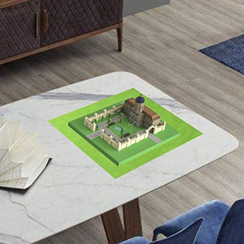 Beautyflier Artificial Model Grass Mat Light Green Turf Lawn Paper for Crafts DIY Home Model Landscape Decoration (Light Green, 40.5''L 13.75''W) - Thumbnail 3