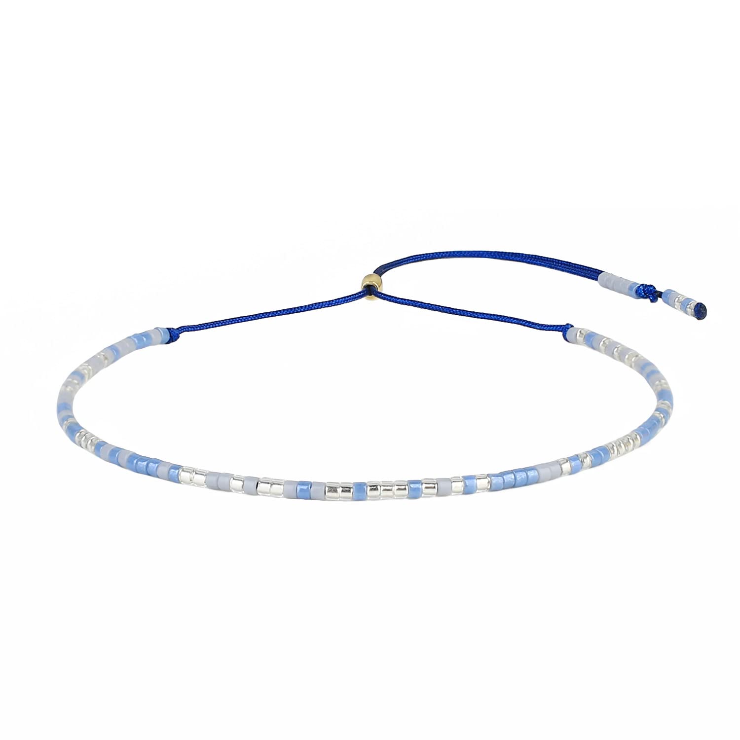 KELITCH Womens Strand Bracelets Boho Miyuki Beads Friendship Bracelets New Summer Beach Rainbow Bracelets (White N)