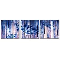 3 Piece Canvas Wall Art - Ocean Theme Mediterranean Style - Canvas Prints Home Artwork Decoration for Living Room,Bedroom - 12