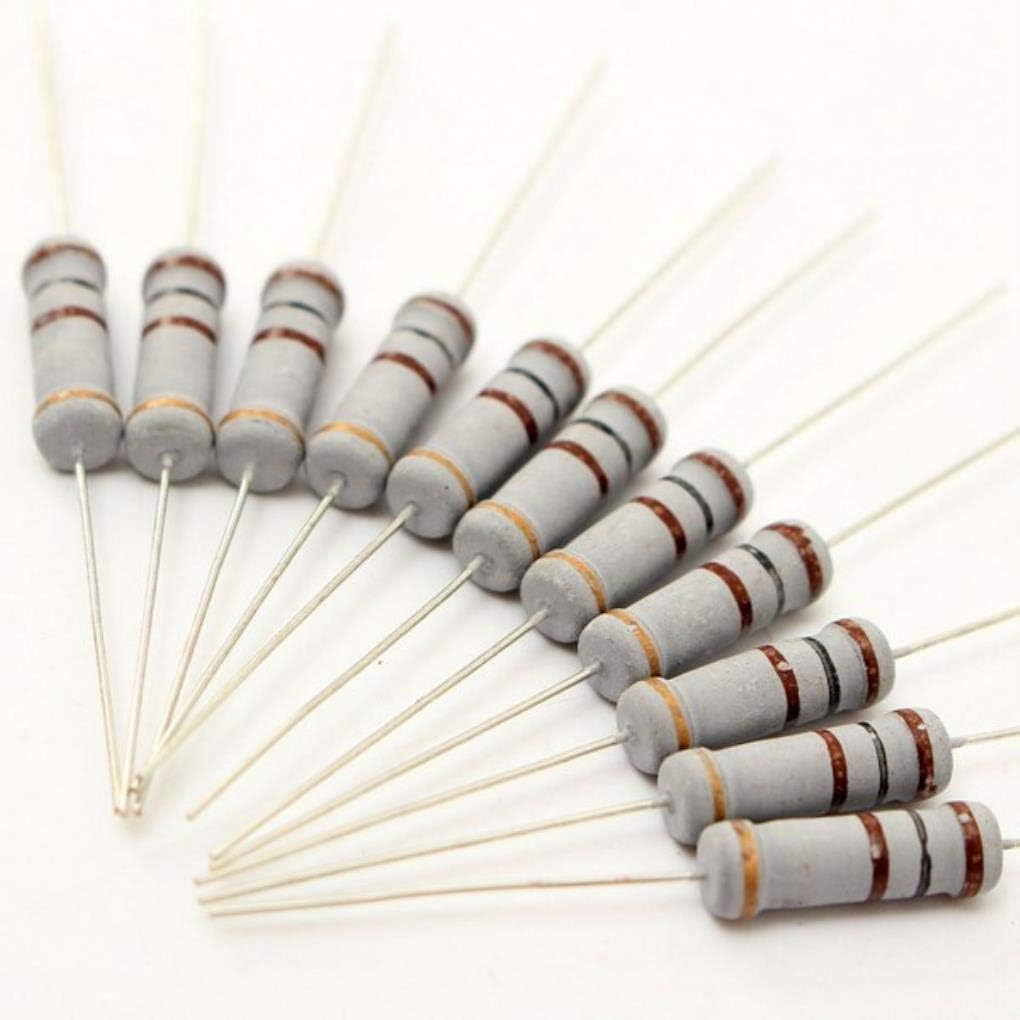 20pcs Metal Film Resistor 1W 1 100 ohm 100R 100Ω Fixed Resistors