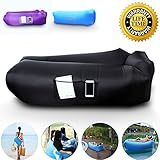 Anglink Outdoor Inflatable Lounger Couch, Thick Durable Comfortable, Air Sofa Blow Up Lounge Sofa Carrying Bag Travelling, Camping, Hiking, Park, Pool Beach Parties