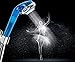 Geekpure 4 Stage Universal Handheld Showerhead Shower Filter -Remove Hardness and Chlorine Add Vitamin C Dry Skin NO Longer Itchy-2 Filters Included-BPA free (Blue)