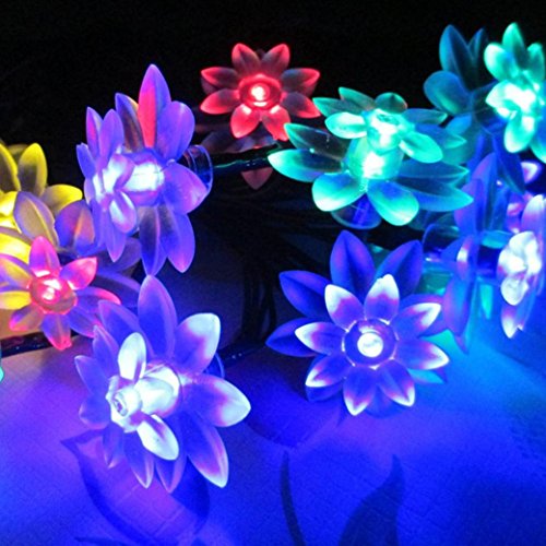 GBSELL 30 LED Lotus Flower solar powered Lighting Lamps Solar String Lights (Multicolor)