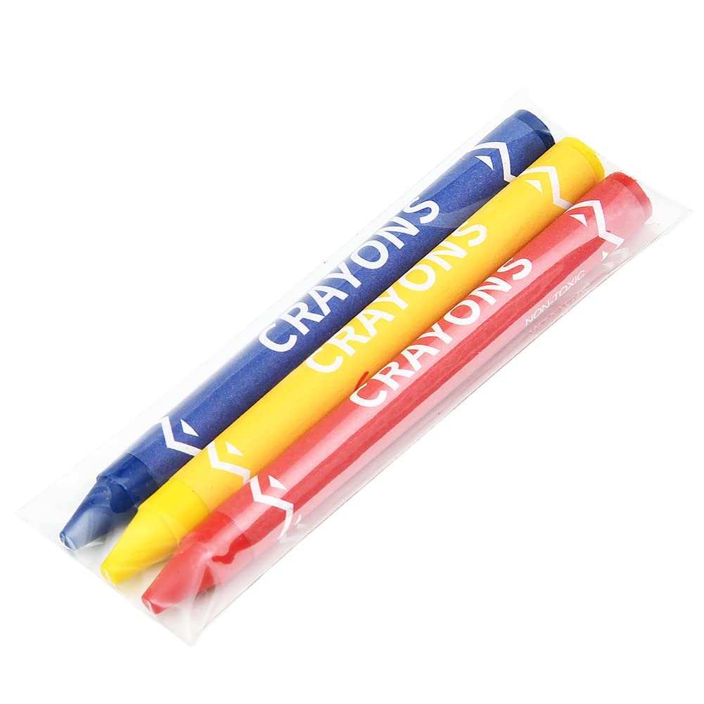 Madisi Crayons Bulk Pack, Regular Size, 3 Colors, 300 Packs, 900 Count