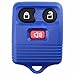KeylessOption Key Fob Replacement for 1998 1999 2000 2001 2002 2003 2004 2005 2006 2007 2008 2009 2010 2011 2012 2013 2014 2015 2016 Ford Lincoln Mazda Mercury Remote, 3-Button Navy Blue