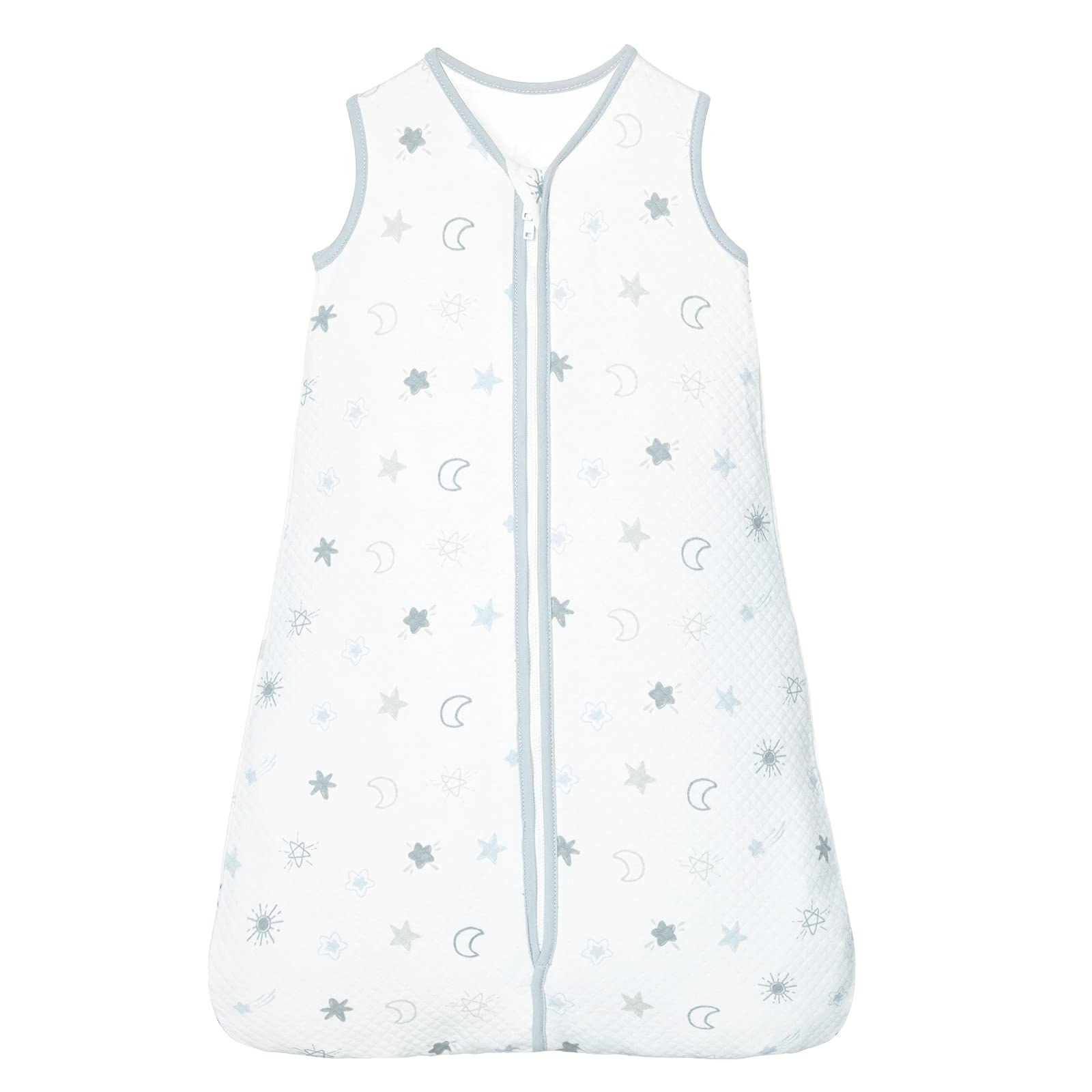 Lictin Baby Sleeping Bag 1.0 Tog Sleep Sack, 100% Cotton Baby Summer Sleeping Bag with Adjustable Length, Baby Wearable Blanket Unisex Toddler Newborn Sleep Bag 18-36 Months, White