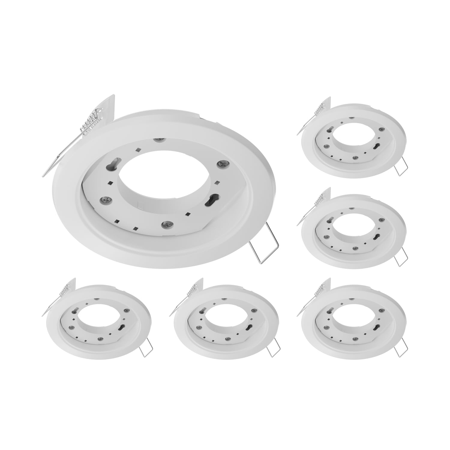 ledscom.de 6 pcs. recessed Ceiling Light ZOBE, White matt, Round, 107mm Ø, 1x GX53 max. 25W — image 1