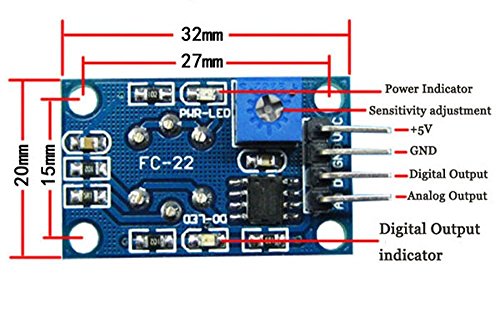 Atomic Market MQ2 DC 5V Propane Ethanol Gas Sensor Detection Module for LPG Propane Hydrogen for Arduino