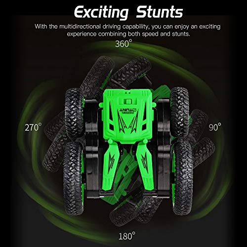 RC Cars Stunt Car Toy, Remote Control Car Double Sided Rotating Vehicles 360 Degree Flips, 4WD 2.4GHz Stunt Car, Kids Toy Cars for Boys and Girls ( Including Remote Controler)