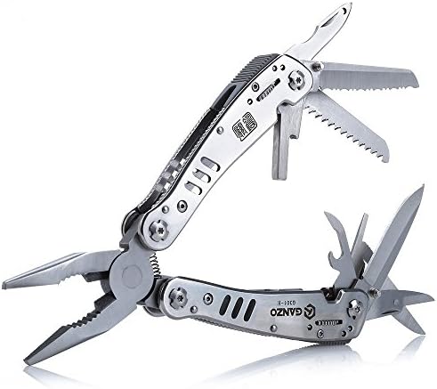 Ganzo Portable Multi Cutting Pliers With Safety Lock Mechanism Carbon Steel Screwdriver Kit Camping Plier For Climbing Hiking