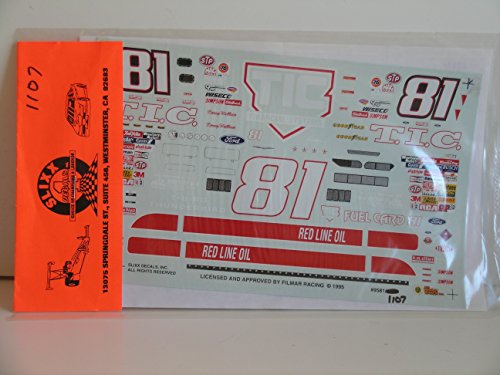 Slixx Decals "Red Line Oil Monogram '95 T-Bird Stock Car"
