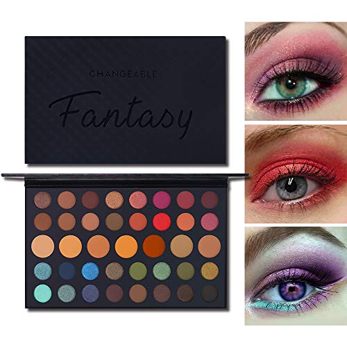 39 Colors High Pigmented Shimmer Matte Eyeshadow Makeup Palette Set Full Spectrum Artist Waterproof Creamy Blendable Eye Shadow Cosmetics Kit (1 Set) - Thumbnail 3