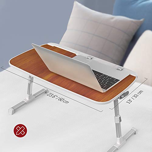 image for Laptop Table for Bed, TaoTronics Foldable Lap Desks, Bed Desk Height A