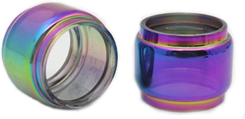 3Pcs Rainbow Bulb Replacement Pyrex Glass Tube for TFV12 Prince Vape Pen 22 Uwell Crown Tank (for Zeus X RTA)
