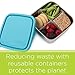 U Konserve - Divided To-Go, Stainless Steel with Removable Dividers, Multiple Containers in One, Ideal for Lunches, Picnics and Travel, Dishwasher Safe (Medium, Sky)