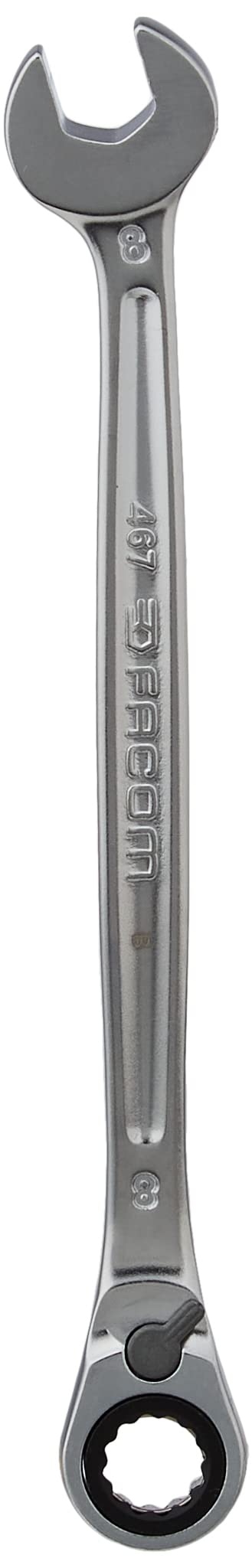 Facom 467B.8 Anti Slip Combination Ratcheting Spanner, 8mm