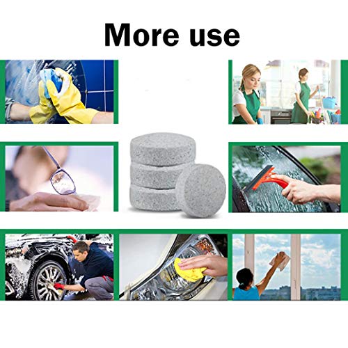 Inverlee Car Windshield Glass Clean Washer Tablets Effervescent Tablets Detergent Car Window Cleaner Cleaning Tool (1Bag Including 6Pcs) (1pcs)