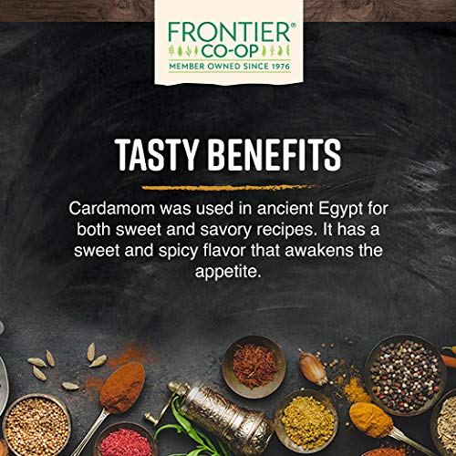 Frontier Cardamom Pods Green Whole Certified Organic 16 Ounce Bag -pack