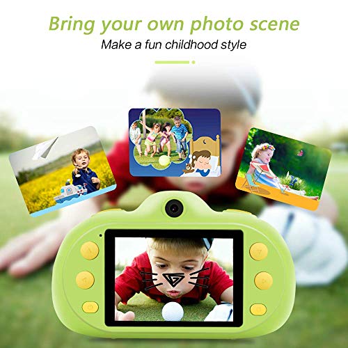 Shockproof Kids Camera Rechargeable 8MP Digital Camera for Kids Camcorder with 8G SD Card for 3-10 Year Old Children Outdoor Play