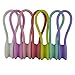 Cable Management, Eridge Multi-purpose Earbuds Cord Organizer USB Cable Winder Wrap Manager Earphone Holder Colorful Soft Silicone Wire Holder (8-Pack, Magnet-adsorption, Bookmark/Key-chain Function)