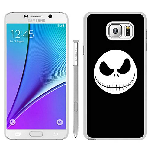 Generic The Nightmare Before Christmas Halloween Tim Burton Jack Skellington White Samsung Galaxy Note 5 Shell Phone Case,Newest Cover