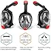 COZIA DESIGN Snorkel Mask - Full Face Snorkel Mask, 180° Panoramic View Scuba Mask, Anti Fog and Anti Leak Snorkeling Gear, Carrying Bag & Earplugs Included