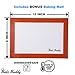 Bake Buddy Silicone Pastry Mat Baking Set, Jumbo XL Size Dough Rolling Mat, Fondant/Pie Crust Mat With Measurements, Bonus Wooden Rolling Pin Included With This 30” x 20” XL Silicone Baking Mat