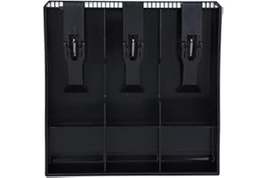 Fydun Cash Register Drawer Insert Cash Register Insert Tray Replacement 3 Bills 3 Money Box(Black)