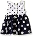 Bonnie Baby Baby Girls' Sleeveless Printed Poplin Dot Nautical Dress