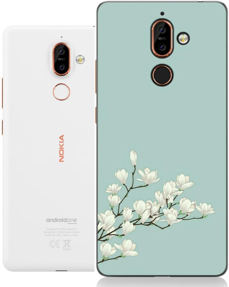 Nokia 7 Plus Case, Starhemei Full-Body Protection TPU Soft Shell Ultra Thin Flexibility Bumper Rubber Case Cover for Nokia 7 Plus (Magnolia)
