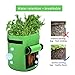 Accmor 3 Pcs Garden Potato Grow Bags with Flap and Handles Fabric Pots Heavy Duty, 7 Gallon Potato Tomato Planter Bag Vegetable Planting Bag