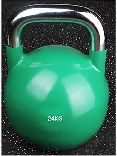 YSHCA Kettle Bell, Vinyl Coated Kettlebell Weights Cast Iron Travel Workout Equipment Gear for Strength Training, Conditioning, and Fitness,24KG