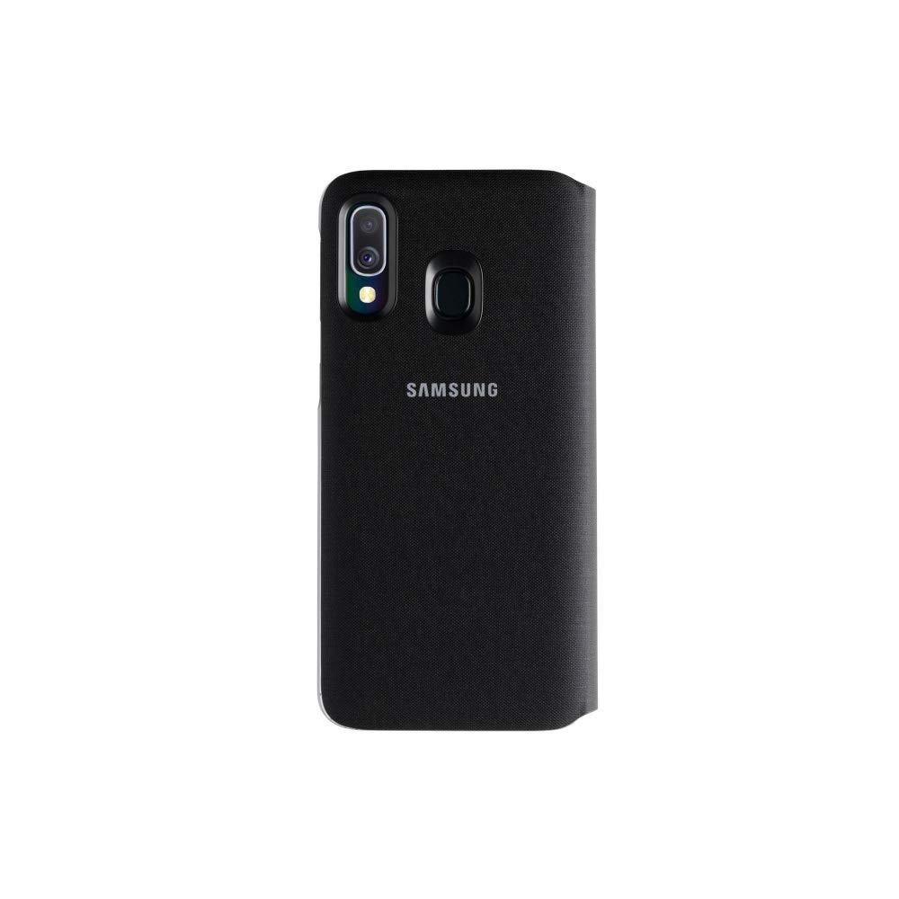 Samsung Wallet Cover for Samsung Galaxy A40 - Protective Folding Smartphone Cover Wallet Case - Durable With Card Slot to Store Your Credit Cards - Black