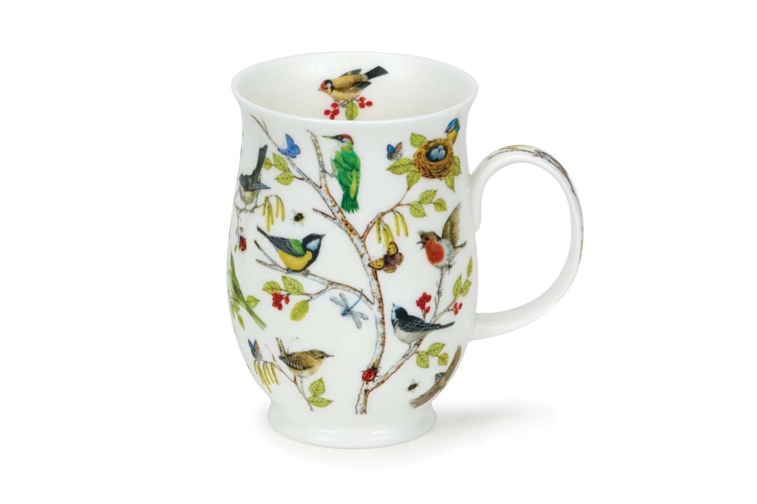 Dunoon Suffolk Secret Woodland Birds Fine Bone China Mug - Made in England (Woodpecker)